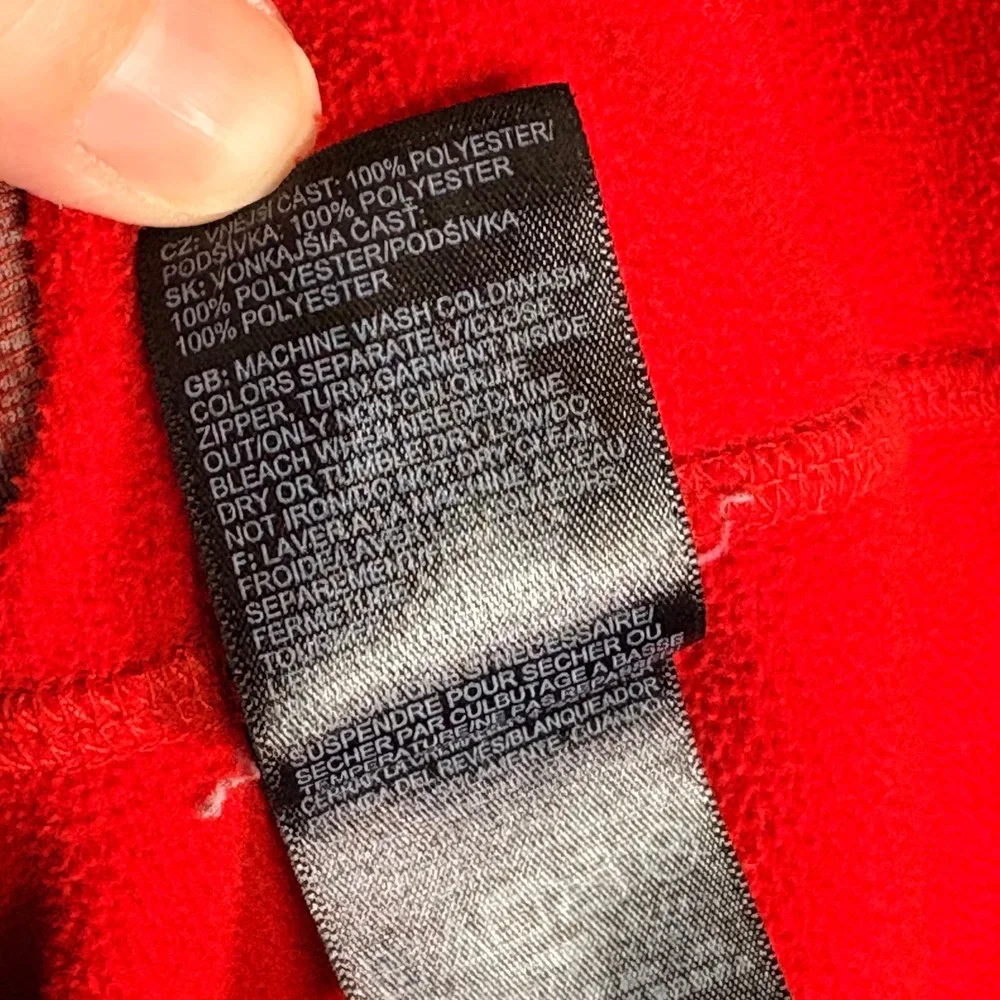 The‎ North Face Men's Red Full Zip Softshell Jacket Mock Neck Medium Gorpcore